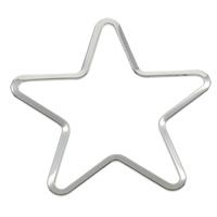 Rostfritt stål Länka ring, ROSTFRITT STÅL, Star, ursprungliga färgen, 40x39x1mm, Hål:Ca 30-35mm, 100PC/Bag, Säljs av Bag