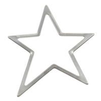 Rostfritt stål Länka ring, ROSTFRITT STÅL, Star, ursprungliga färgen, 26x31x1mm, Hål:Ca 30-35mm, 100PC/Bag, Säljs av Bag