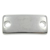 Rustfrit stål Connector, Stainless Steel, Rektangel, 1/1 løkke, oprindelige farve, 9x20x3mm, Hole:Ca. 1mm, 100pc'er/Bag, Solgt af Bag