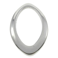 Rustfrit stål Linking Ring, Stainless Steel, Horse Eye, oprindelige farve, 17x25x1.50mm, Hole:Ca. 11x18.7mm, 100pc'er/Bag, Solgt af Bag