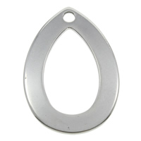 Rustfrit stål smykker Vedhæng, Stainless Steel, Teardrop, oprindelige farve, 18x27x1mm, Hole:Ca. 1mm, 100pc'er/Bag, Solgt af Bag