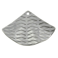 Stainless Steel Pendants Fan blacken Approx 1mm Sold By Bag