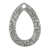 Stainless Steel Pendants Teardrop blacken Approx 1mm Sold By Bag