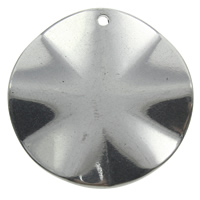 Stainless Steel Pendants Flat Round original color Approx 1mm Sold By Bag