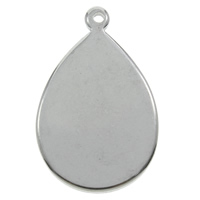 Rustfrit stål smykker Vedhæng, Stainless Steel, Teardrop, oprindelige farve, 18x29x1.50mm, Hole:Ca. 1mm, 100pc'er/Bag, Solgt af Bag