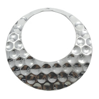 Rustfrit stål Linking Ring, Stainless Steel, Donut, hamret, oprindelige farve, 44x3mm, Hole:Ca. 28x28.5mm, 100pc'er/Bag, Solgt af Bag