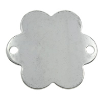 Connettore in acciaio inox, Fiore, 1/1 anello del connettore, colore originale, 32x29x2mm, Foro:Appross. 1.5mm, 100PC/borsa, Venduto da borsa