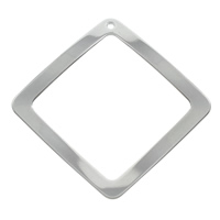 Edelstahl Schmuck Anhänger, Rhombus, originale Farbe, 50x1mm, Bohrung:ca. 1mm, 100PCs/Tasche, verkauft von Tasche