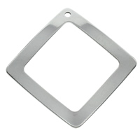 Rustfrit stål smykker Vedhæng, Stainless Steel, Rhombus, oprindelige farve, 39x1mm, Hole:Ca. 1mm, 100pc'er/Bag, Solgt af Bag