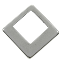 Rustfrit stål Linking Ring, Stainless Steel, Rhombus, oprindelige farve, 17x1mm, Hole:Ca. 10.5mm, 200pc'er/Bag, Solgt af Bag