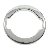 Rustfrit stål Linking Ring, Stainless Steel, Donut, oprindelige farve, 16x1mm, Hole:Ca. 13.6x11.5mm, 200pc'er/Bag, Solgt af Bag