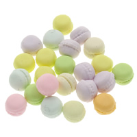 Eten Resin Cabochon, Hars, Macaron, gemengde kleuren, 7x6mm, 100pC's/Bag, Verkocht door Bag