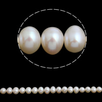 Prátaí Saothraithe coirníní Péarla Fionnuisce, Pearl Fionnuisce, nádúrtha, bán, 8-9mm, Poll:Thart 0.8mm, Díolta Per Thart 15.5 Inse Snáithe