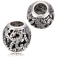 Zinc Alloy European Beads Drum antique silver color plated without troll nickel lead & cadmium free Approx 5mm Sold By Lot