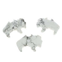 Perline in turchese, turchese sintetico, non forato, bianco, 46x34x6mm, 10PC/borsa, Venduto da borsa