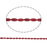 Бусины из натурального коралла, Натуральный коралл, Овальная форма, натуральный, красный, 5x9mm, отверстие:Приблизительно 1mm, длина Приблизительно 15.5 дюймовый, 10пряди/сумка, Приблизительно 45ПК/Strand, продается сумка