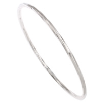 Ijzer Bangle, Donut, platinum plated, lood en cadmium vrij, 74x3mm, Binnendiameter:Ca 68mm, Lengte Ca 8.5 inch, Verkocht door PC