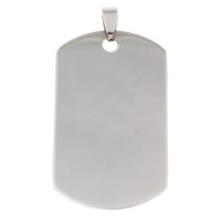 Stainless Steel Tag Charm Rectangle original color Sold By PC