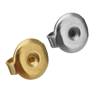 Stainless Steel Spændinger Ear Nut, forgyldt, flere farver til valg, 6.60x6x3.50mm, 200par/Bag, Solgt af Bag