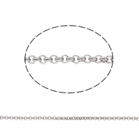 Rostfritt stål Rolo Chain, ROSTFRITT STÅL, olika storlek för val & rolo kedja, ursprungliga färgen, 100m/Bag, Säljs av Bag