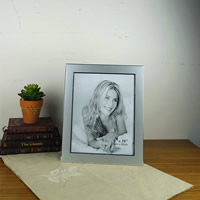 Aluminium Picture Frame, med Velveteen, Rektangel, 250x300mm, Indvendig diameter:Ca. 200x250mm, 3pc'er/Bag, Solgt af Bag