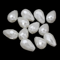 ABS Pearl plaisteach Bead, Teardrop, ilghnéitheach, bán, 7x11mm, Poll:Thart 1mm, Trastomhas Istigh:Thart 3mm, Thart 1867ríomhairí pearsanta/Mála, Díolta De réir Mála