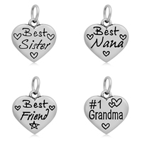 Stainless Steel Heart Pendants 316L Stainless Steel & enamel & blacken Approx 5mm Sold By Bag