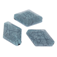 Acryl Schmuck Perlen, Rhombus, imitierter Türkis, 19x28x11mm, Bohrung:ca. 1mm, ca. 170PCs/Tasche, verkauft von Tasche