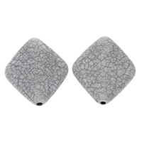 Akryl smycken pärlor, Rhombus, imitation turkos, 25x30x8mm, Hål:Ca 1mm, Ca 140PC/Bag, Säljs av Bag