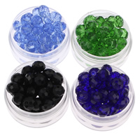 Perles de cristal rondelle, facettes, plus de couleurs à choisir, 8x7mm, Trou:Environ 1mm, 72PC/sac, Vendu par sac