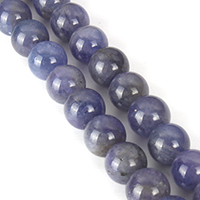 Naturlig Zoisite Bead, Runde, 7mm, Hole:Ca. 0.5mm, Ca. 61pc'er/Strand, Solgt Per Ca. 15.5 inch Strand