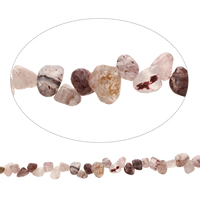 Strawberry Quartz perla, Pepite, naturale, 6x8x5mm-11x17x5mm, Foro:Appross. 1.5mm, Appross. 58PC/filo, Venduto per Appross. 15.5 pollice filo