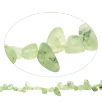 Prehnite خرزة, شذرات, طبيعي, 8x8x5mm-12x17x10mm, حفرة:تقريبا 1.5mm, تقريبا 55أجهزة الكمبيوتر/حبلا, تباع لكل تقريبا 15.5 بوصة حبلا