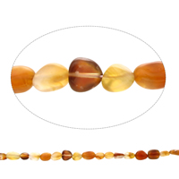 gemstone Chips, Red Agate, Nuggets, naturlig, 5x7x4mm-8x13x5mm, Hole:Ca. 1mm, Ca. 47pc'er/Strand, Solgt Per Ca. 15.5 inch Strand