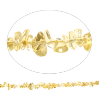 chips de pedras preciosas, Cristal amarelo, Pepitas, naturais, Novembro Birthstone, 5x2mm-7x11x5mm, Buraco:Aprox 1.5mm, Aprox 130PCs/Strand, vendido para Aprox 15.5 inchaltura Strand