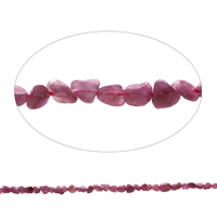 Chips Gemstone, Rubellite, Pepite, naturale, 4x5mm-5x7mm, Foro:Appross. 1mm, Appross. 85PC/filo, Venduto per Appross. 15.5 pollice filo