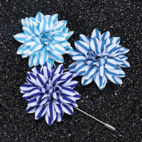 Mousseline de soie broche, avec fer, fleur, Placage de couleur platine, modèles différents pour le choix, 100mm, 20PC/lot, Vendu par lot