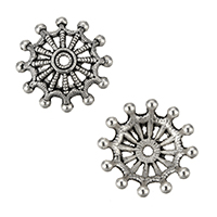 Zinc Alloy Bead Cap Flower antique silver color plated nickel lead & cadmium free Approx 2mm Sold By Lot