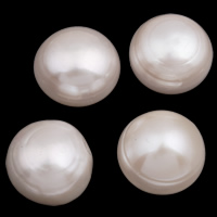 Half Vrtané kultivované sladkovodní perle, Sladkovodní Pearl, Kolo, přírodní, half-vrtané, růžový, Grade AA, 14-16mm, Otvor:Cca 0.8mm, 10páry/Bag, Prodáno By Bag