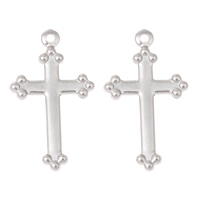 Stainless Steel Cross Pendants original color Approx 1mm Sold By Bag