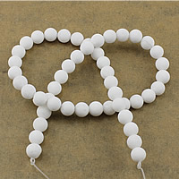 Jade White Beads Round natural & frosted Approx 1-2mm Length Approx 15.5 Inch Sold By Lot