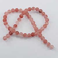 Cherry Quartz Bead, Runde, syntetisk, forskellig størrelse for valg & frosted, Hole:Ca. 1-2mm, Længde Ca. 15.5 inch, Solgt af Lot