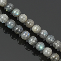 Perles en labradorite, Rond, naturel, normes différentes pour le choix, Niveau AA, Trou:Environ 1-2mm, Longueur Environ 15.5 pouce, Vendu par lot