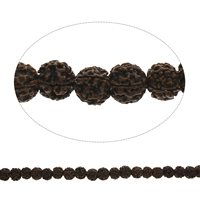 Grânulos budista, Rudraksha, Roda, cor original, 17-19mm, Buraco:Aprox 2.5mm, comprimento Aprox 15.5 inchaltura, 10vertentespraia/Bag, Aprox 25PCs/Strand, vendido por Bag