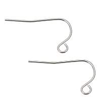 Rozsdamentes acél Hook earwire, Stainless Steel, hurok, az eredeti szín, 21x11x0.50mm, 100párok/Lot, Által értékesített Lot