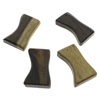 Hout Hanger, oorspronkelijke kleur, 38x65x13mm-42x65x14mm, Gat:Ca 1.5mm, 10pC's/Bag, Verkocht door Bag