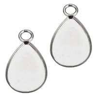 Stainless Steel Pendant Setting Teardrop original color Approx 1.5mm Inner Approx Sold By PC