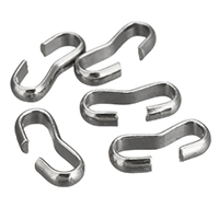 Ruostumaton teräs Quick Link Connector, alkuperäinen väri, 10x4.50x2mm, 5000PC/erä, Myymät erä