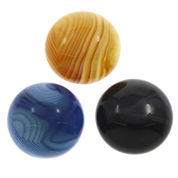 agate lace cabochon, Plat rond, dos plat, plus de couleurs à choisir, 18x6mm, 10PC/sac, Vendu par sac