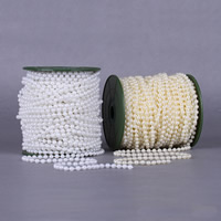 Bead Garland Strand, ABS plast pärla, med plast slid, Rund, fler färger för val, 5mm, 30m/PC, 30m/PC, Säljs av PC